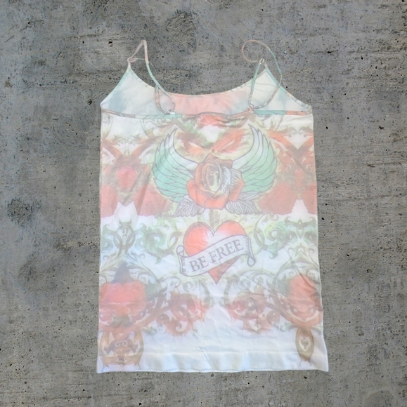 Y2K Ed Hardy Style Tank Top - Picture 2 of 3
